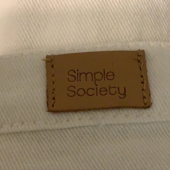 Simple Society Size 13/31 White Authentic Super High Rise Crop Jeans. New - Picture 5 of 7